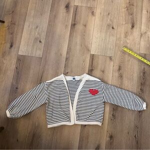 Old Navy Cream and Navy Striped Sweater